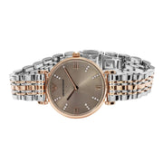 Emporio Armani AR1840 Grey Dial Two Tone Stainless Steel Bracelet Women's Watch